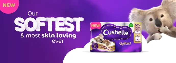 Cushelle Quilted Toilet Paper: Now with Ultimate TouchTM